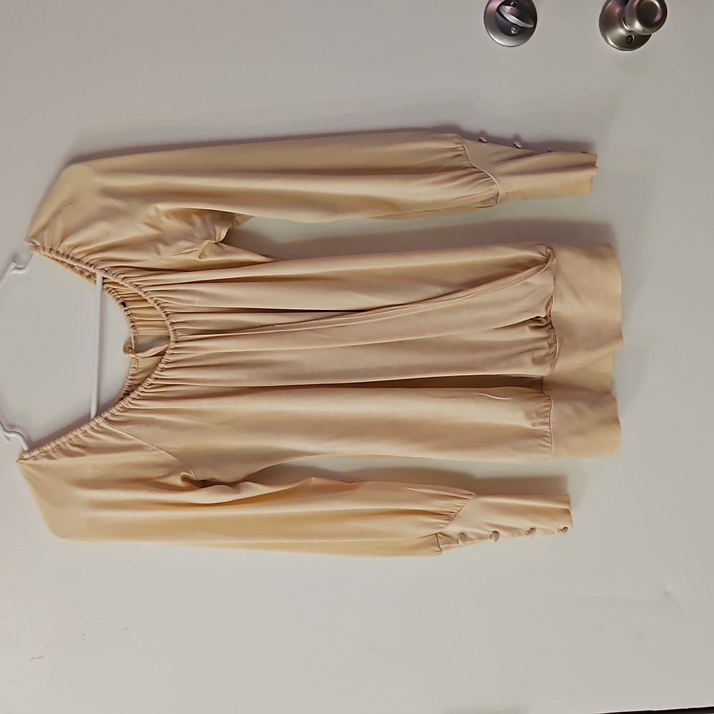 Cream Colored Long Sleeve Buttons